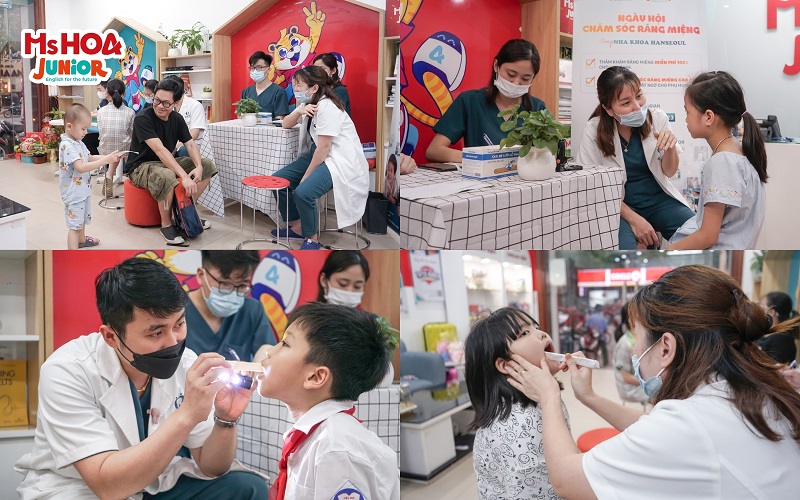 Học viên Ms Hoa Junior 66 Nguyễn Văn Lộc được khám răng miệng miễn phí
