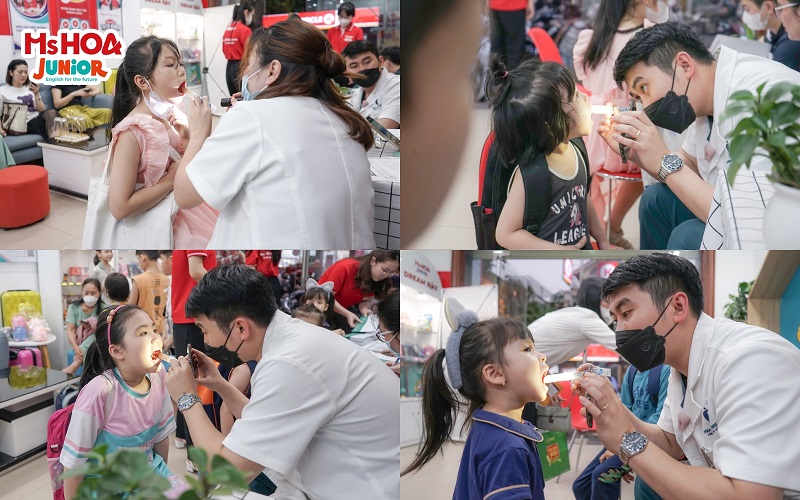 Học viên Ms Hoa Junior 66 Nguyễn Văn Lộc được khám răng miệng miễn phí
