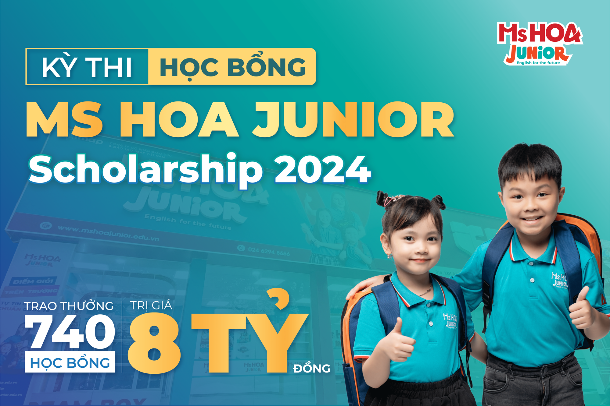 ky thi hoc bong tieng anh ms hoa junior