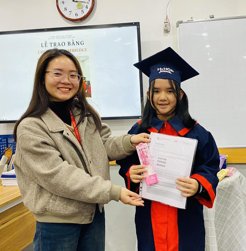 C&ocirc;ng bố kết quả thi thử Cambridge tại cơ sở Ms Hoa Junior Liễu Giai