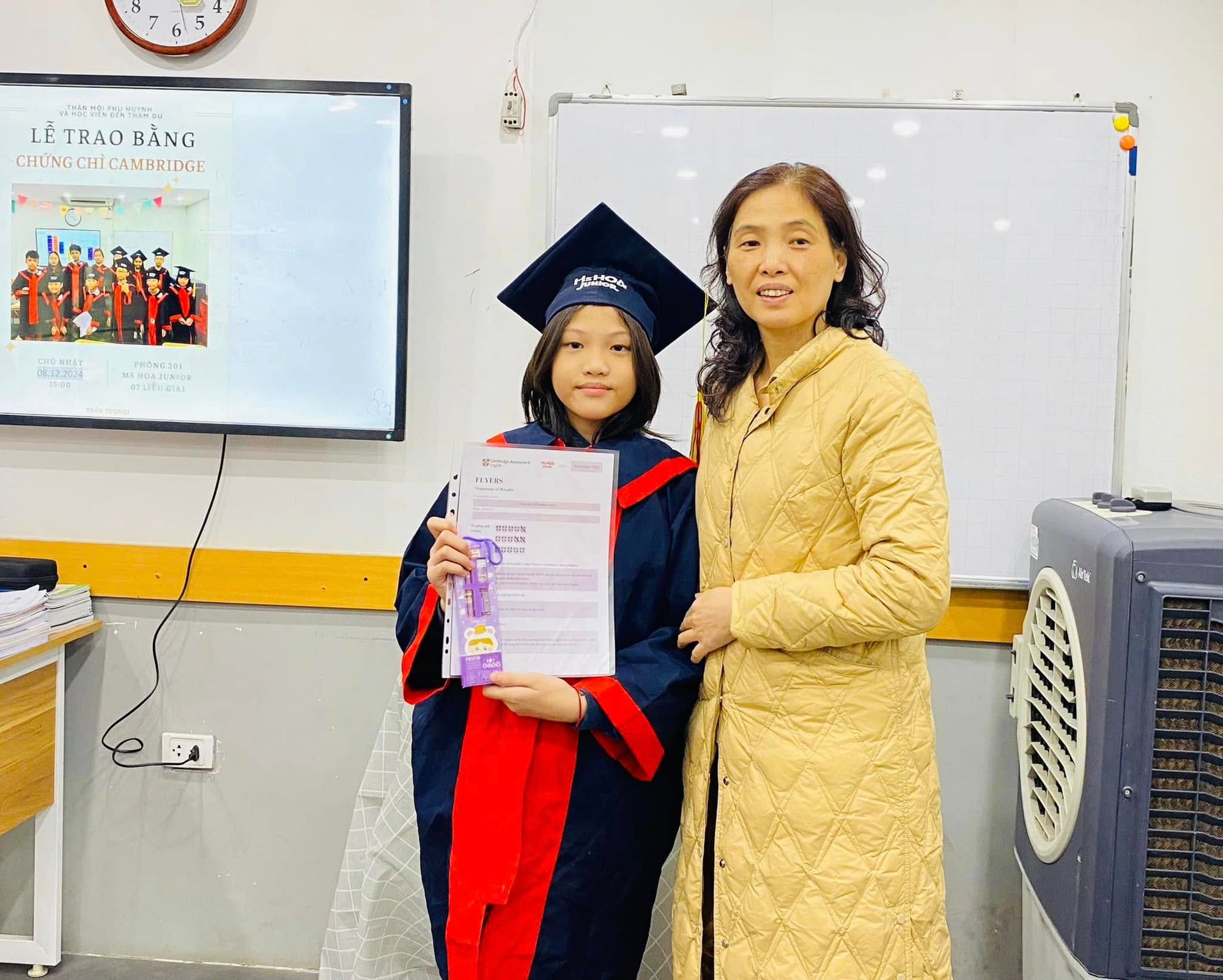 C&ocirc;ng bố kết quả thi thử Cambridge tại cơ sở Ms Hoa Junior Liễu Giai
