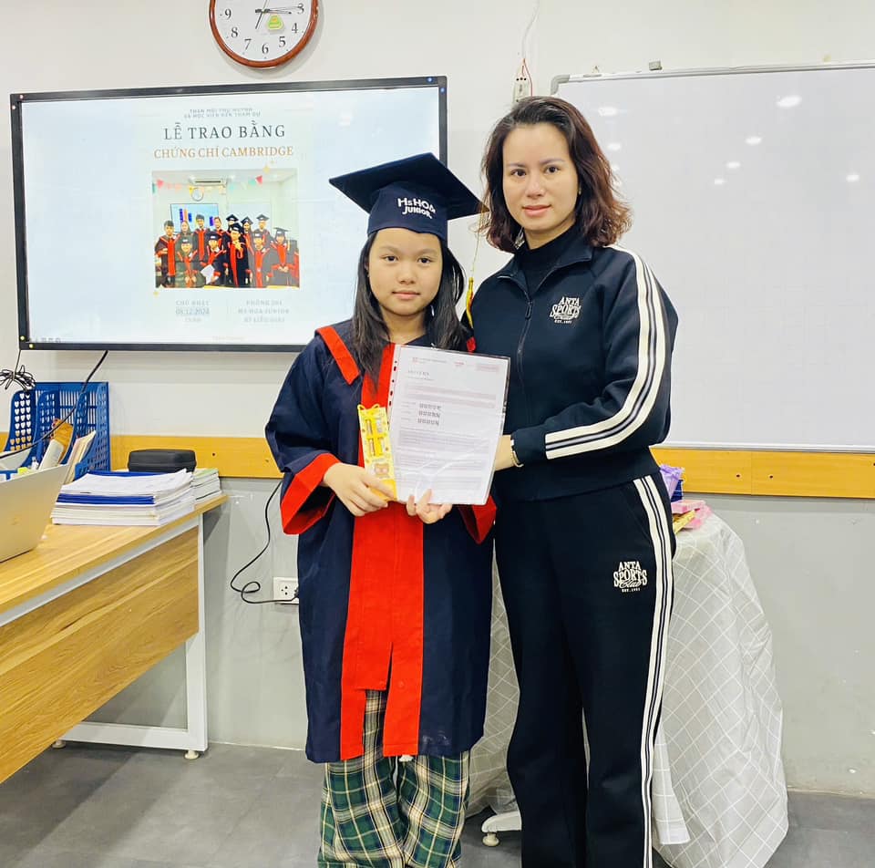 C&ocirc;ng bố kết quả thi thử Cambridge tại cơ sở Ms Hoa Junior Liễu Giai