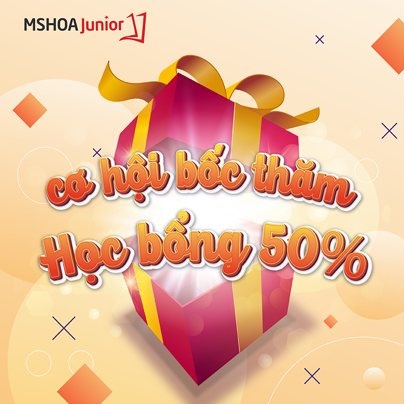 cơ hội nhận học bổng 50% tại Ms Hoa Junior